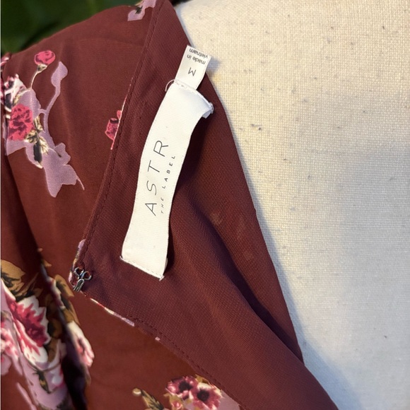 Astr Burgundy Floral Midi Dress - Picture 7 of 9